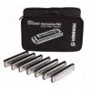 Set de 7 Armonicas Diatonicas  Blues Band + Estuche